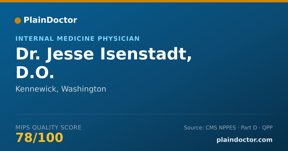 Shareable card for Jesse Isenstadt, D.O. - Internal Medicine Physician, Kennewick, WA