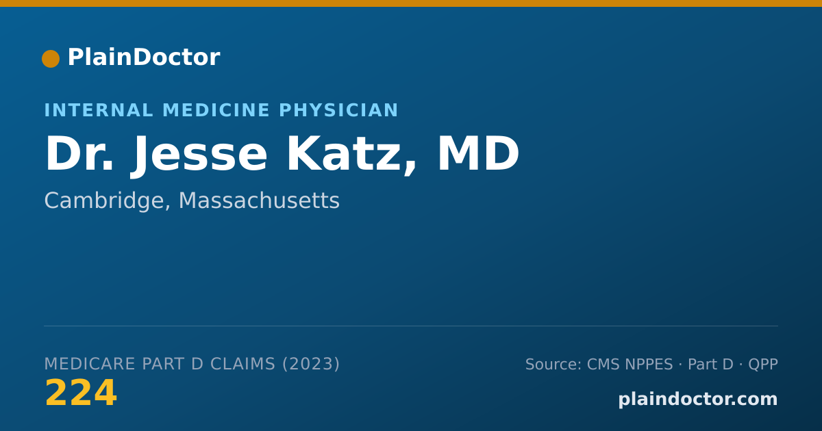 Shareable card for Jesse Katz, MD - Internal Medicine Physician, Cambridge, MA