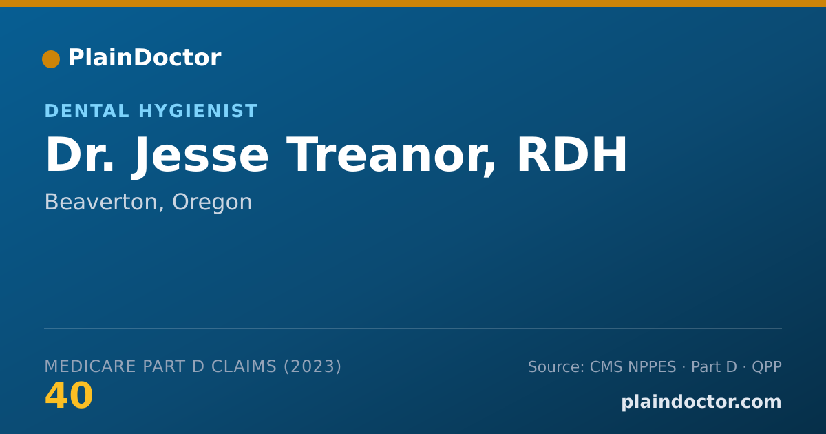 Shareable card for Jesse Treanor, RDH - Dental Hygienist, Beaverton, OR