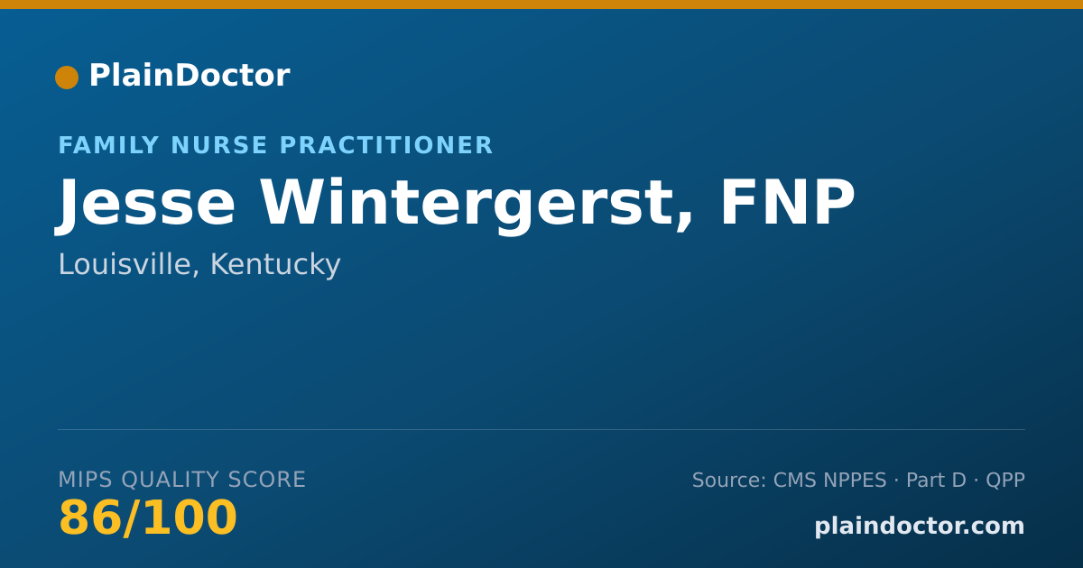 Shareable card for Jesse Wintergerst, FNP - Family Nurse Practitioner, Louisville, KY