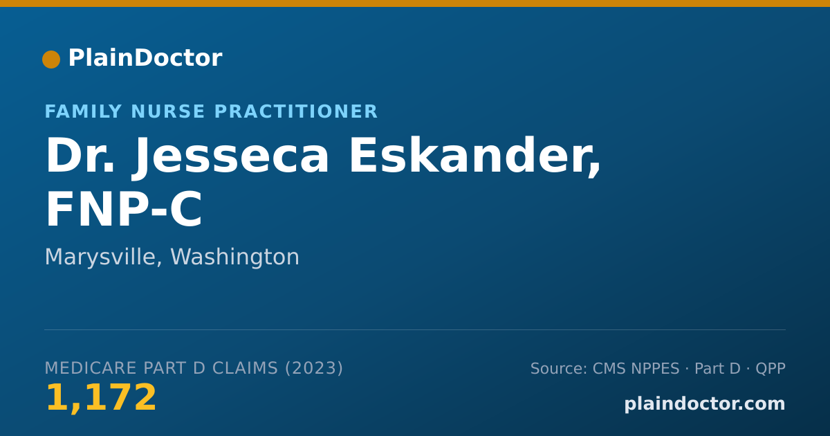 Shareable card for Jesseca Eskander, FNP-C - Family Nurse Practitioner, Marysville, WA