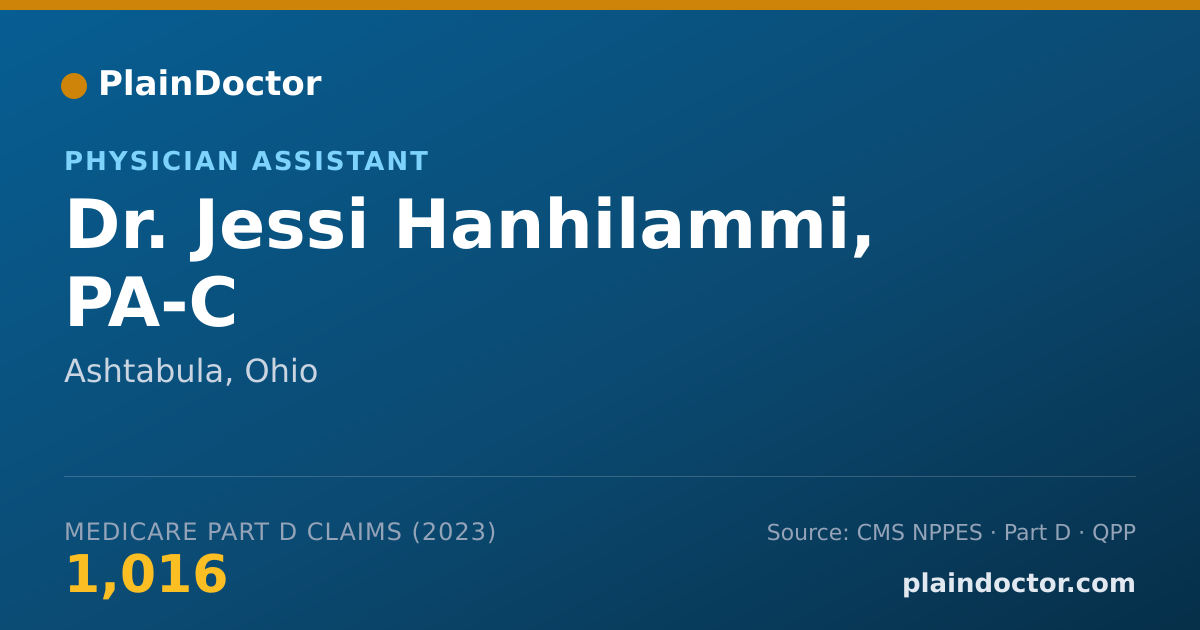 Shareable card for Jessi Hanhilammi, PA-C - Physician Assistant, Ashtabula, OH