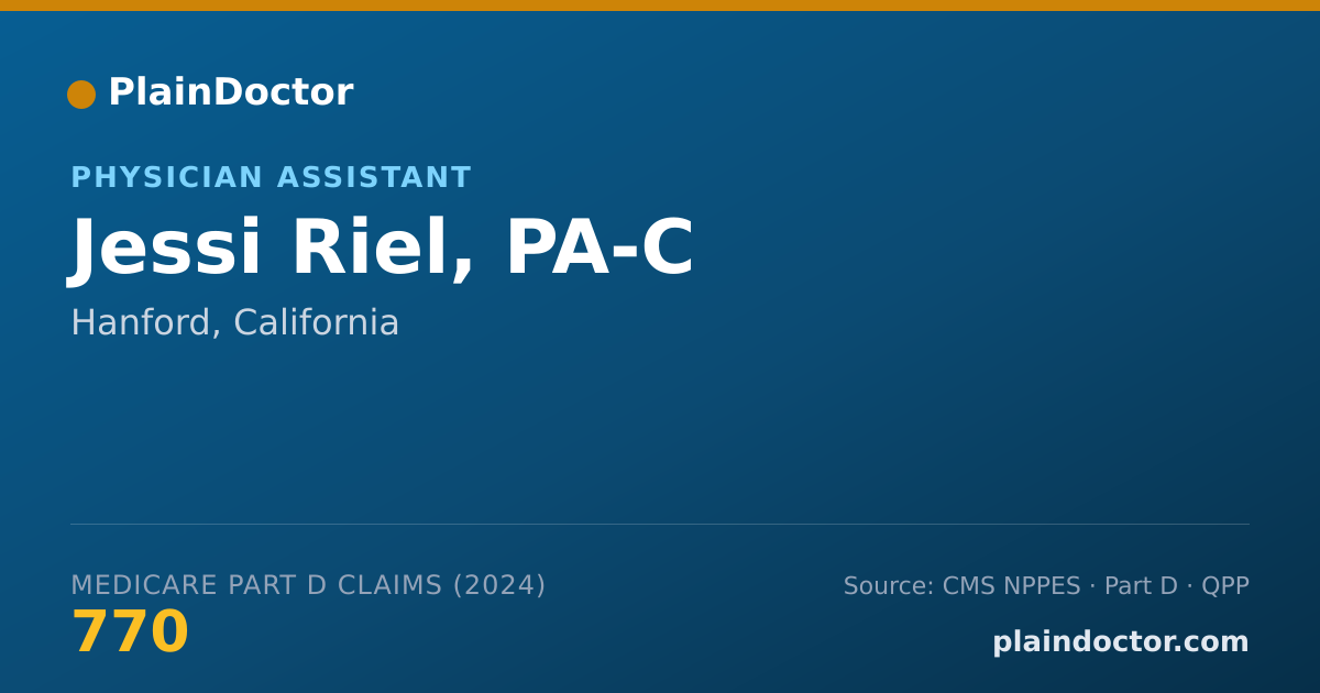 Shareable card for Jessi Riel, PA-C - Physician Assistant, Hanford, CA