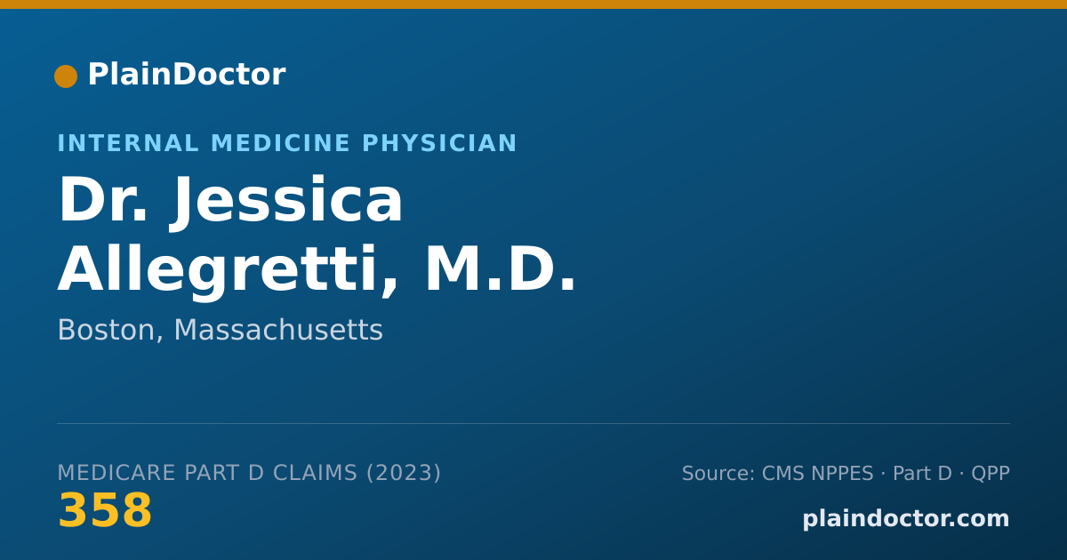 Shareable card for Jessica Allegretti, M.D. - Internal Medicine Physician, Boston, MA