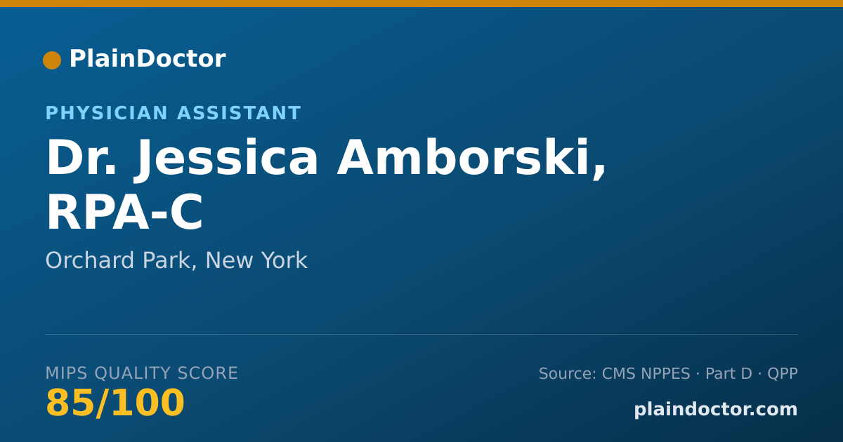 Shareable card for Jessica Amborski, RPA-C - Physician Assistant, Orchard Park, NY