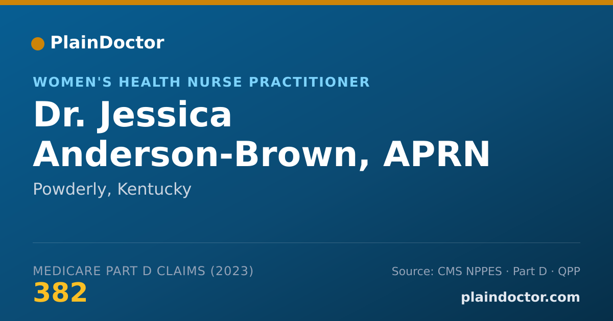 Shareable card for Jessica Anderson-Brown, APRN - Women's Health Nurse Practitioner, Powderly, KY