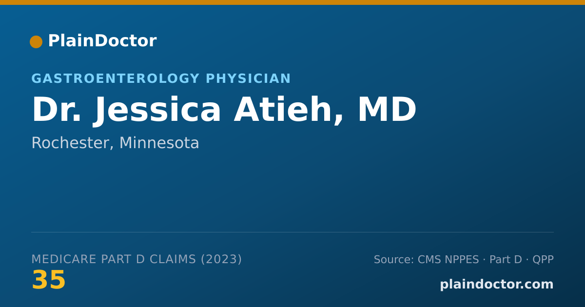 Shareable card for Jessica Atieh, MD - Gastroenterology Physician, Rochester, MN