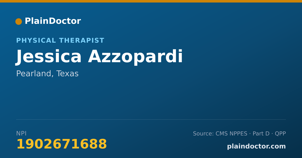 Shareable card for Jessica Azzopardi - Physical Therapist, Pearland, TX