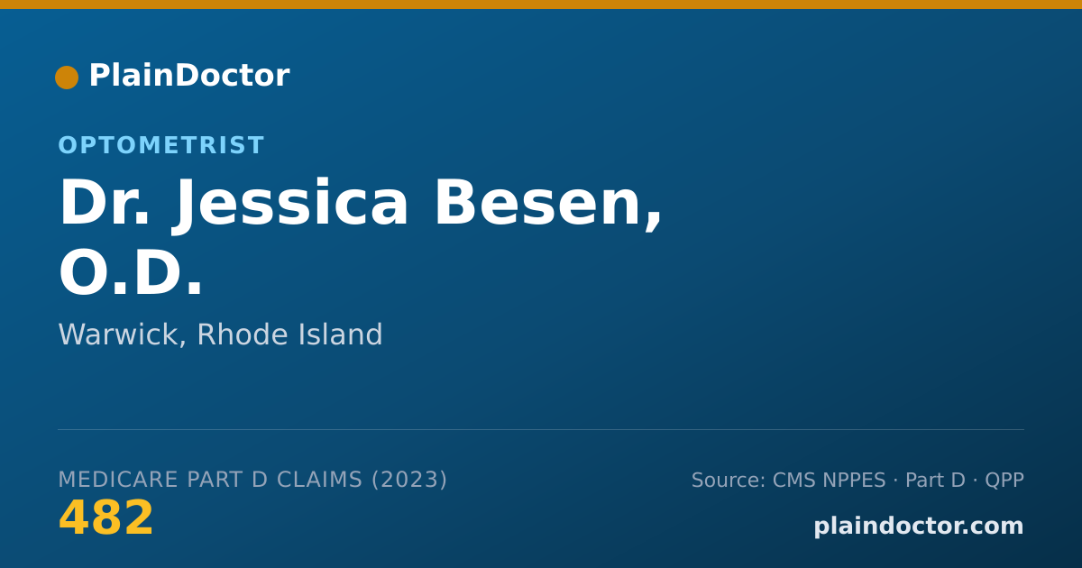 Shareable card for Jessica Besen, O.D. - Optometrist, Warwick, RI