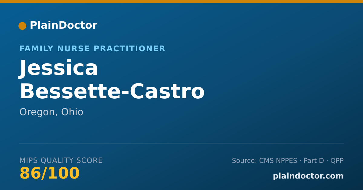 Shareable card for Jessica Bessette-Castro - Family Nurse Practitioner, Oregon, OH