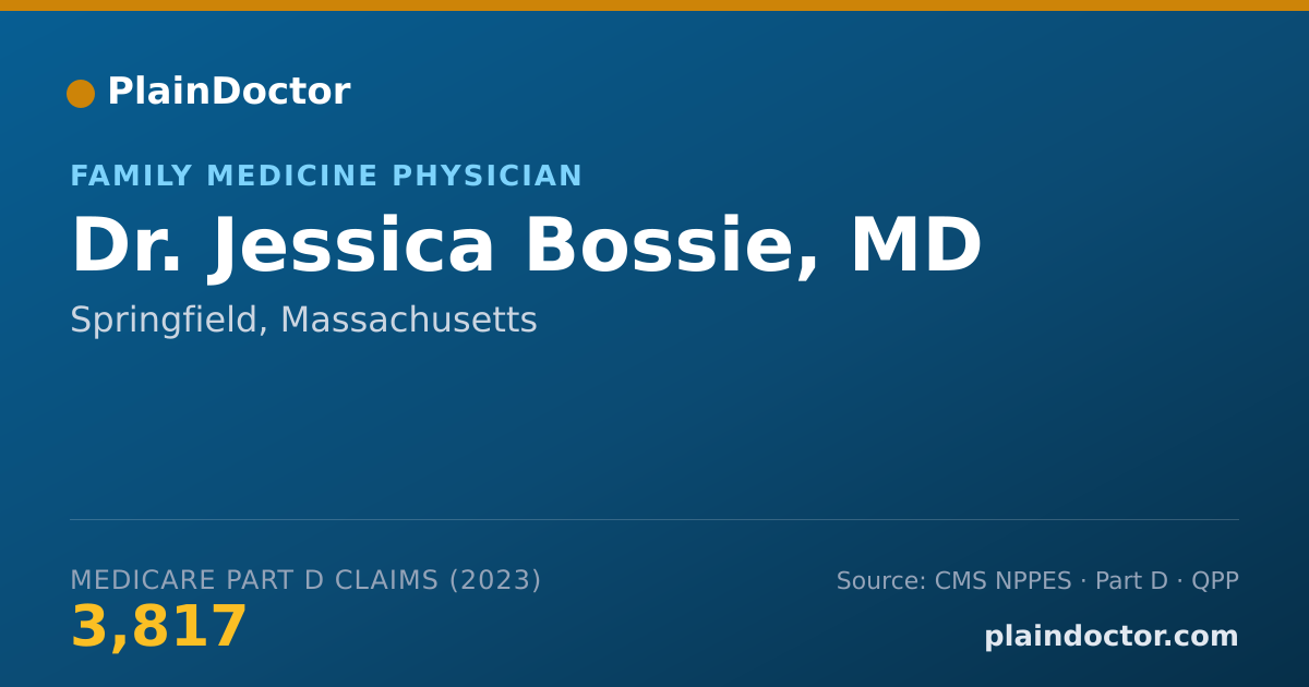 Shareable card for Jessica Bossie, MD - Family Medicine Physician, Springfield, MA