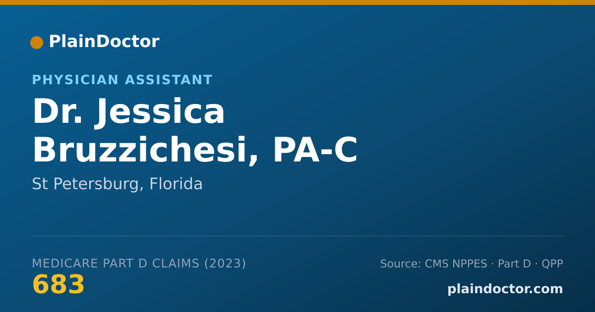 Shareable card for Jessica Bruzzichesi, PA-C - Physician Assistant, St Petersburg, FL