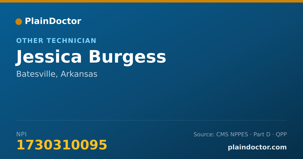 Shareable card for Jessica Burgess - Other Technician, Batesville, AR