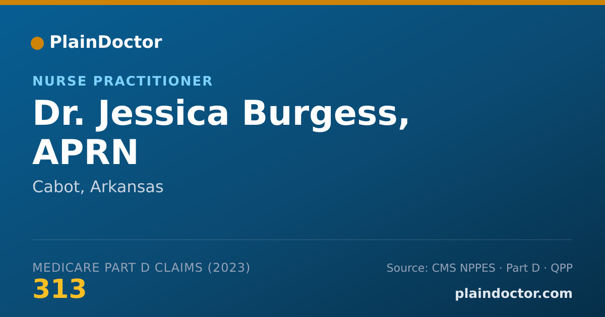 Shareable card for Jessica Burgess, APRN - Nurse Practitioner, Cabot, AR
