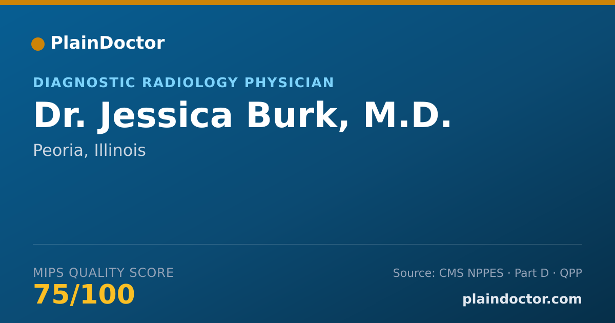 Shareable card for Jessica Burk, M.D. - Diagnostic Radiology Physician, Peoria, IL