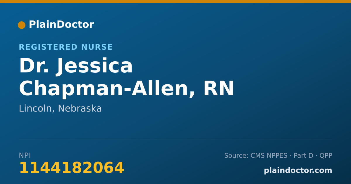 Shareable card for Jessica Chapman-Allen, RN - Registered Nurse, Lincoln, NE