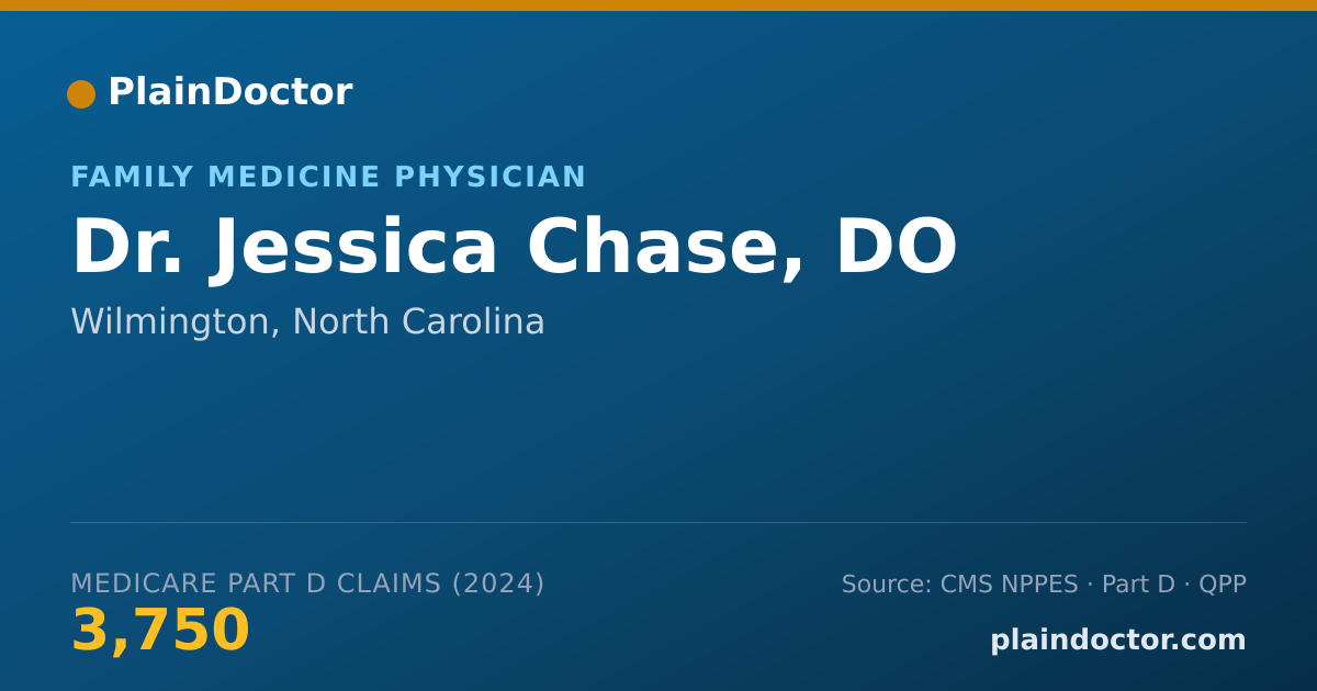 Shareable card for Jessica Chase, DO - Family Medicine Physician, Wilmington, NC