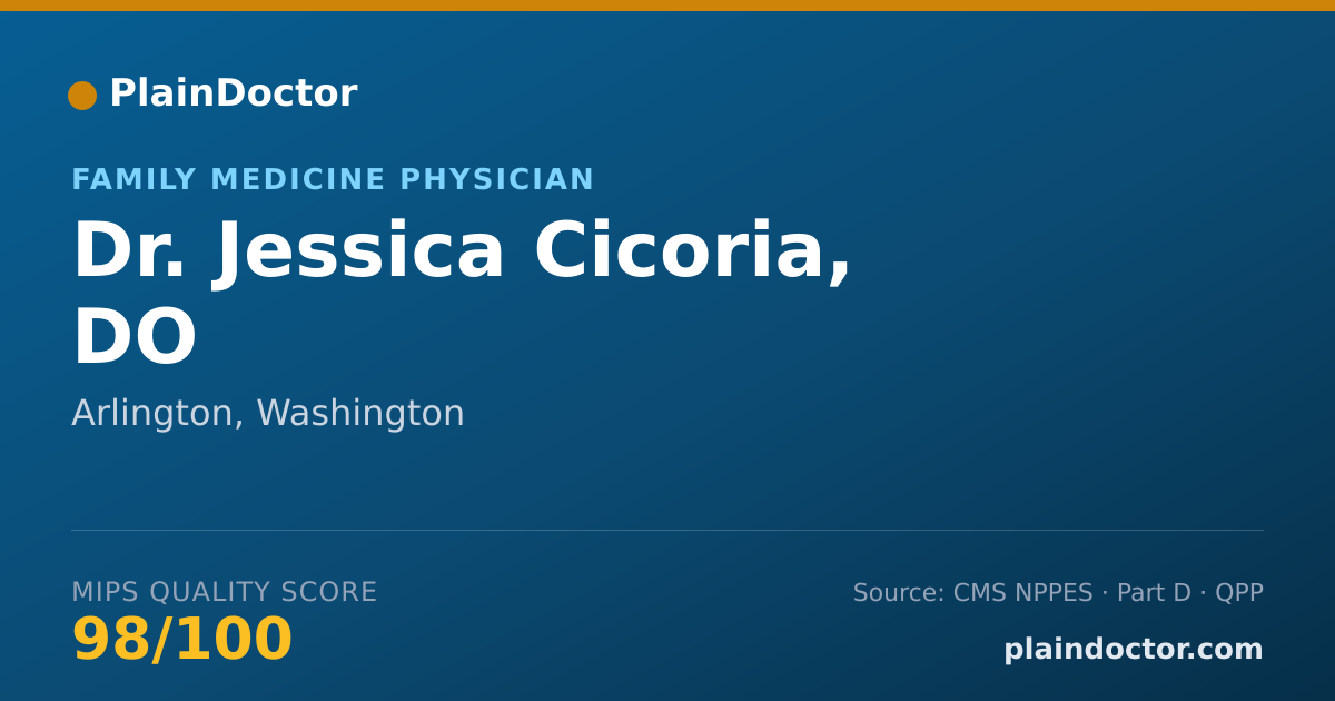 Shareable card for Jessica Cicoria, DO - Family Medicine Physician, Arlington, WA