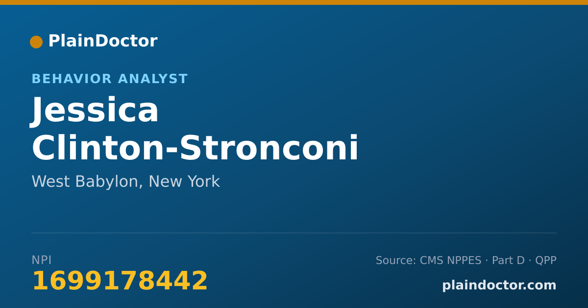 Shareable card for Jessica Clinton-Stronconi - Behavior Analyst, West Babylon, NY