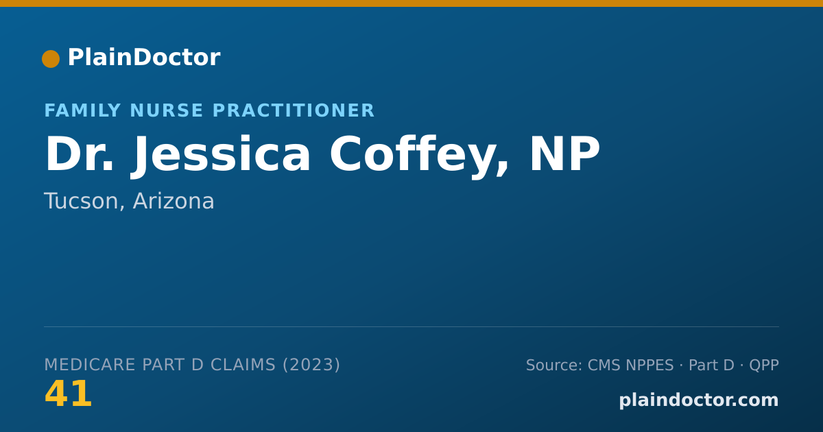 Shareable card for Jessica Coffey, NP - Family Nurse Practitioner, Tucson, AZ