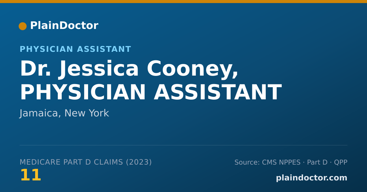Shareable card for Jessica Cooney, PHYSICIAN ASSISTANT - Physician Assistant, Jamaica, NY