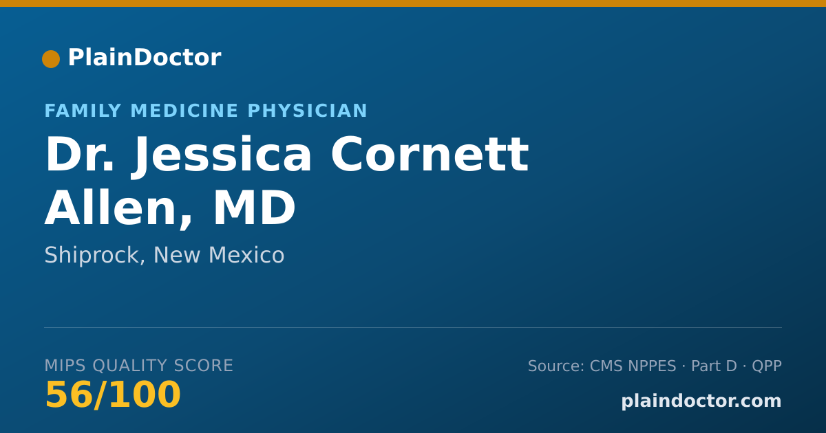 Shareable card for Jessica Cornett Allen, MD - Family Medicine Physician, Shiprock, NM