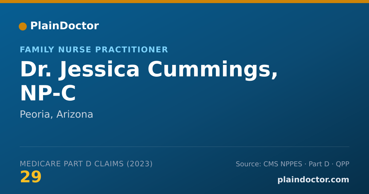 Shareable card for Jessica Cummings, NP-C - Family Nurse Practitioner, Peoria, AZ