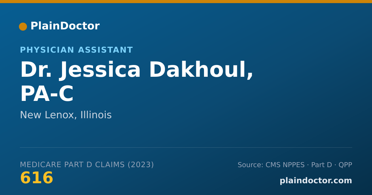 Shareable card for Jessica Dakhoul, PA-C - Physician Assistant, New Lenox, IL