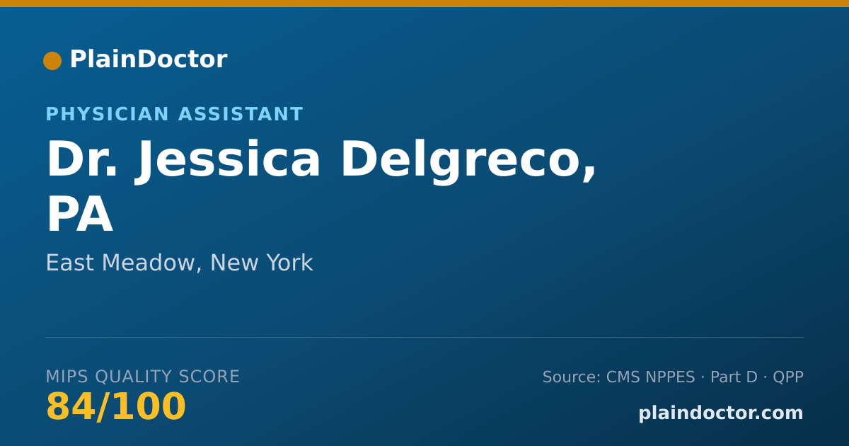 Shareable card for Jessica Delgreco, PA - Physician Assistant, East Meadow, NY