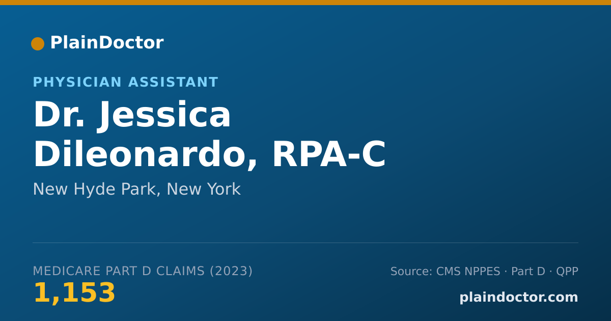 Shareable card for Jessica Dileonardo, RPA-C - Physician Assistant, New Hyde Park, NY