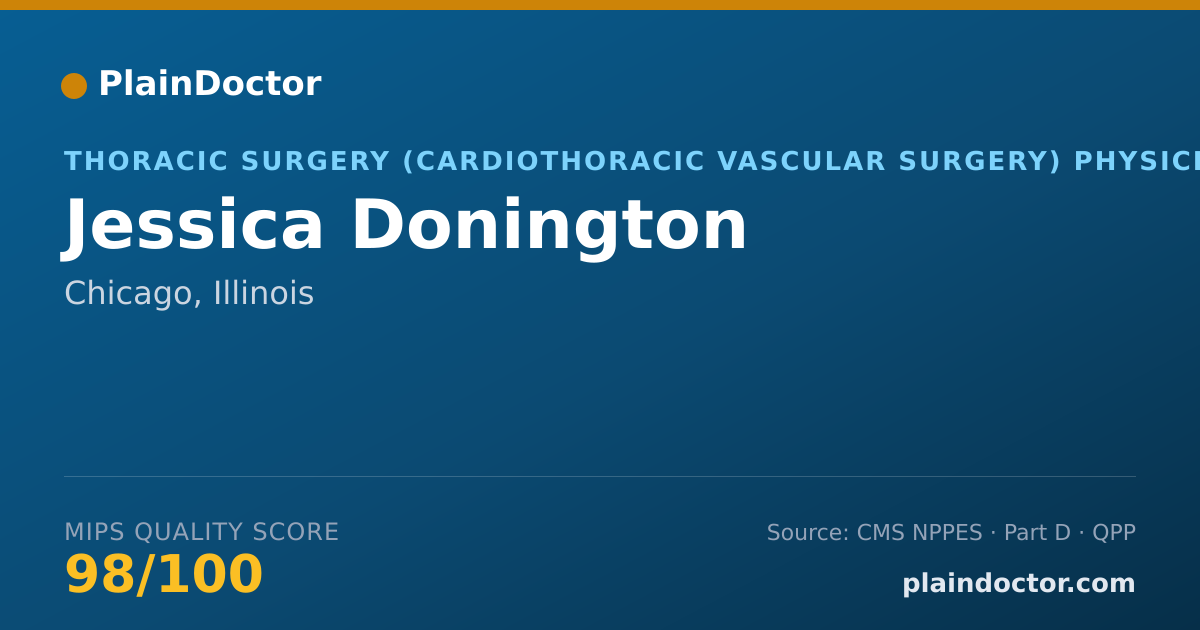Shareable card for Jessica Donington - Thoracic Surgery (Cardiothoracic Vascular Surgery) Physician, Chicago, IL