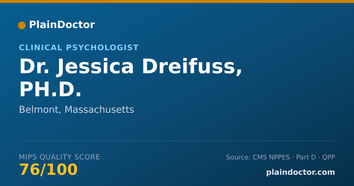 Shareable card for Jessica Dreifuss, PH.D. - Clinical Psychologist, Belmont, MA