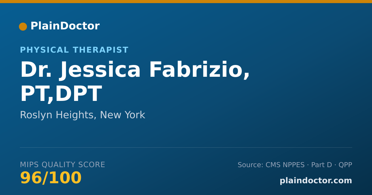 Shareable card for Jessica Fabrizio, PT,DPT - Physical Therapist, Roslyn Heights, NY