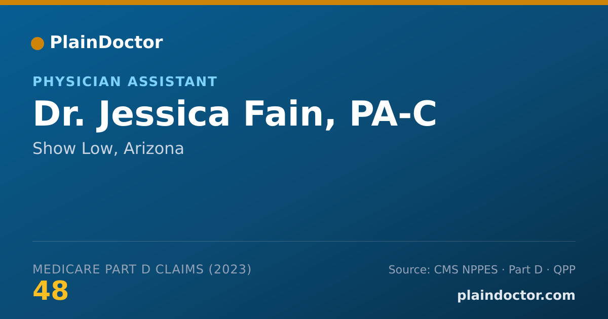 Shareable card for Jessica Fain, PA-C - Physician Assistant, Show Low, AZ