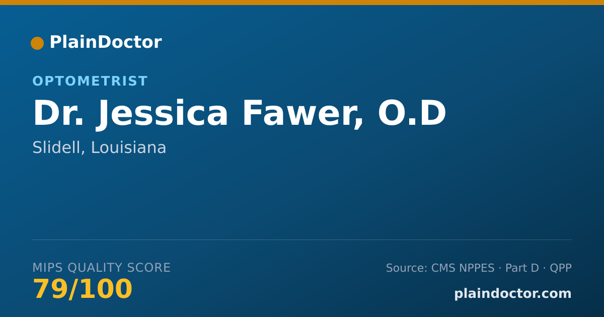 Shareable card for Jessica Fawer, O.D - Optometrist, Slidell, LA