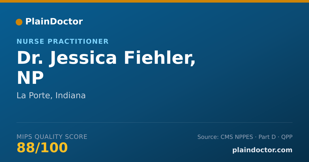 Shareable card for Jessica Fiehler, NP - Nurse Practitioner, La Porte, IN