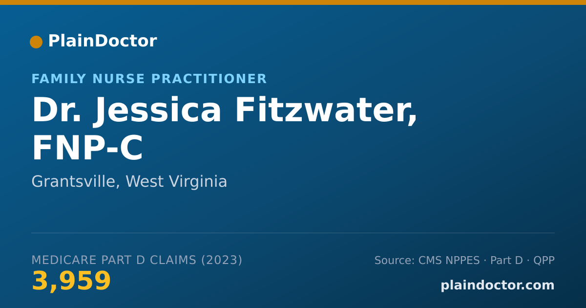 Shareable card for Jessica Fitzwater, FNP-C - Family Nurse Practitioner, Grantsville, WV