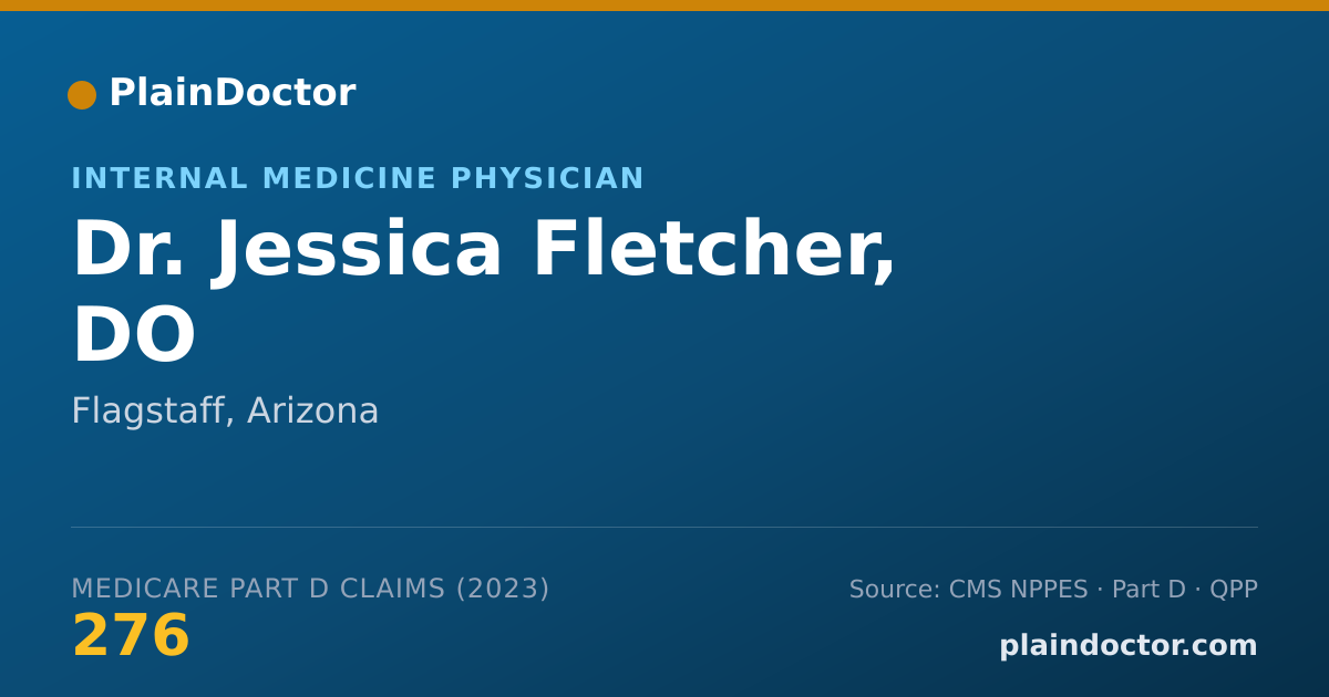 Shareable card for Jessica Fletcher, DO - Internal Medicine Physician, Flagstaff, AZ