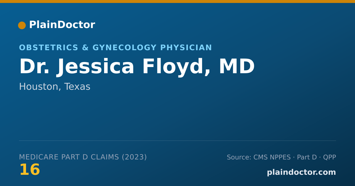 Shareable card for Jessica Floyd, MD - Obstetrics & Gynecology Physician, Houston, TX