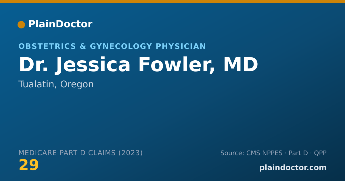 Shareable card for Jessica Fowler, MD - Obstetrics & Gynecology Physician, Tualatin, OR