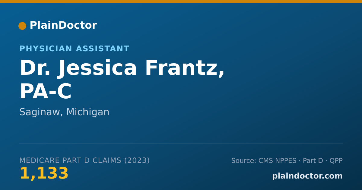 Shareable card for Jessica Frantz, PA-C - Physician Assistant, Saginaw, MI