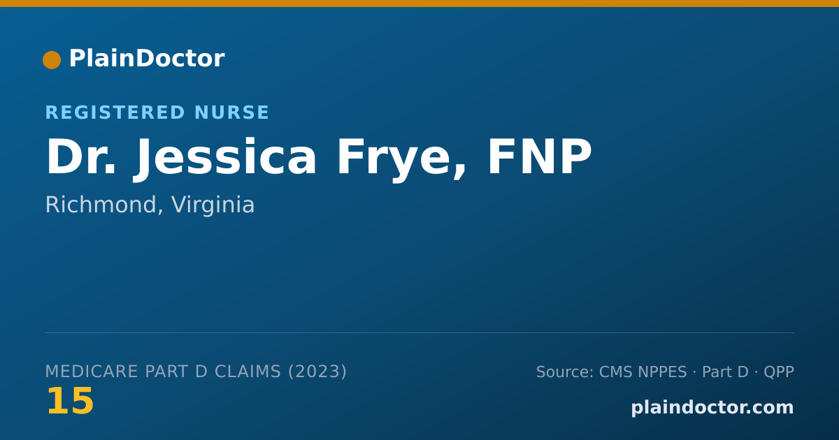 Shareable card for Jessica Frye, FNP - Registered Nurse, Richmond, VA