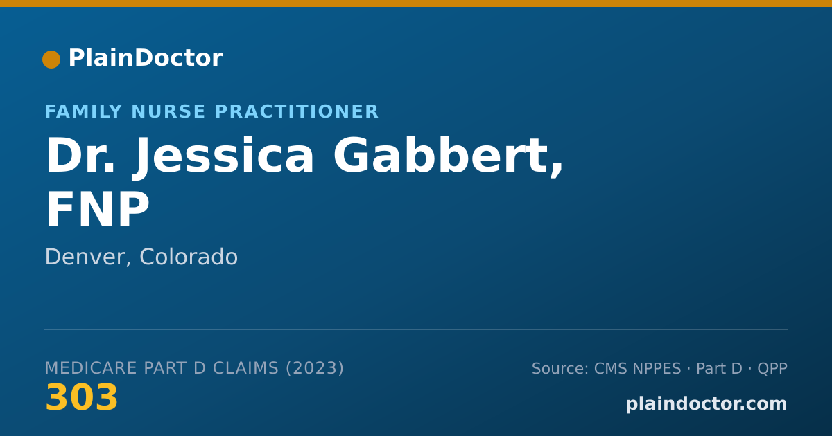Shareable card for Jessica Gabbert, FNP - Family Nurse Practitioner, Denver, CO