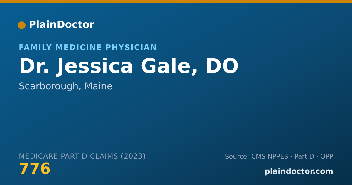 Shareable card for Jessica Gale, DO - Family Medicine Physician, Scarborough, ME