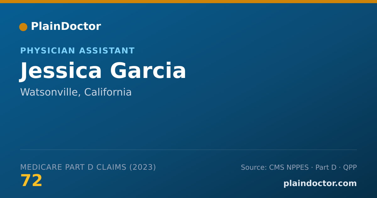 Shareable card for Jessica Garcia - Physician Assistant, Watsonville, CA