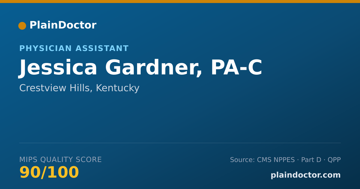 Shareable card for Jessica Gardner, PA-C - Physician Assistant, Crestview Hills, KY
