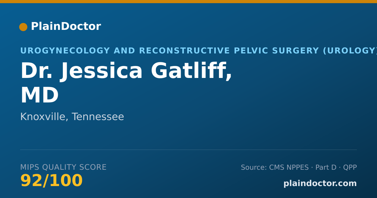 Shareable card for Jessica Gatliff, MD - Urogynecology and Reconstructive Pelvic Surgery (Urology) Physician, Knoxville, TN
