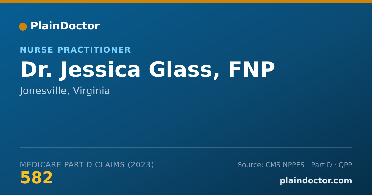 Shareable card for Jessica Glass, FNP - Nurse Practitioner, Jonesville, VA