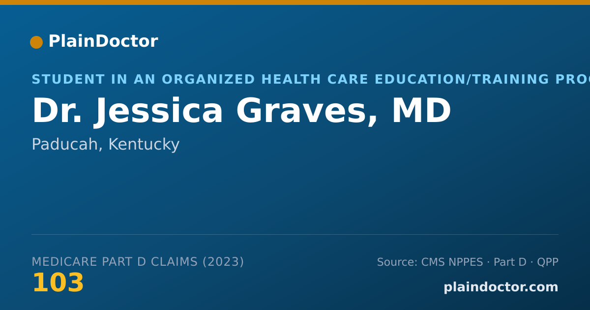 Shareable card for Jessica Graves, MD - Student in an Organized Health Care Education/Training Program, Paducah, KY