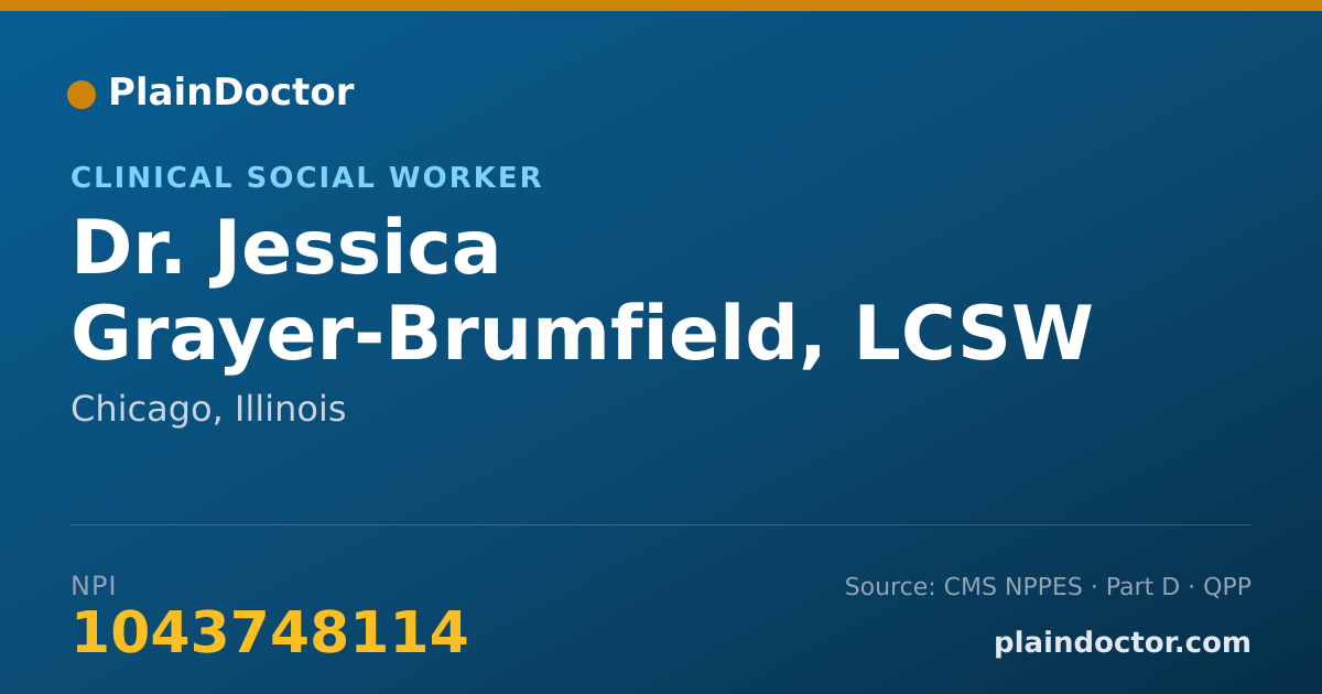 Shareable card for Jessica Grayer-Brumfield, LCSW - Clinical Social Worker, Chicago, IL